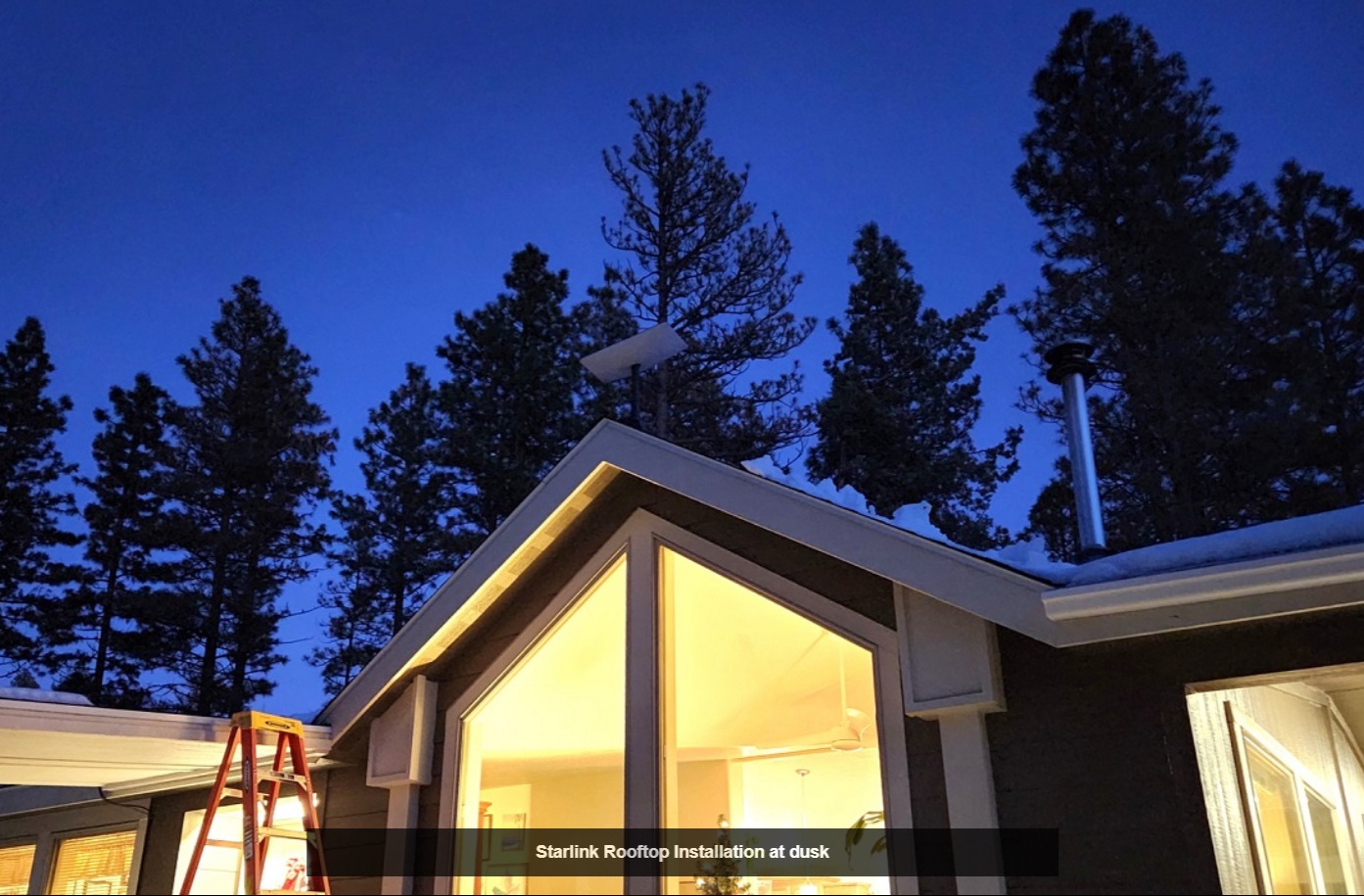 Starlink rooftop installation