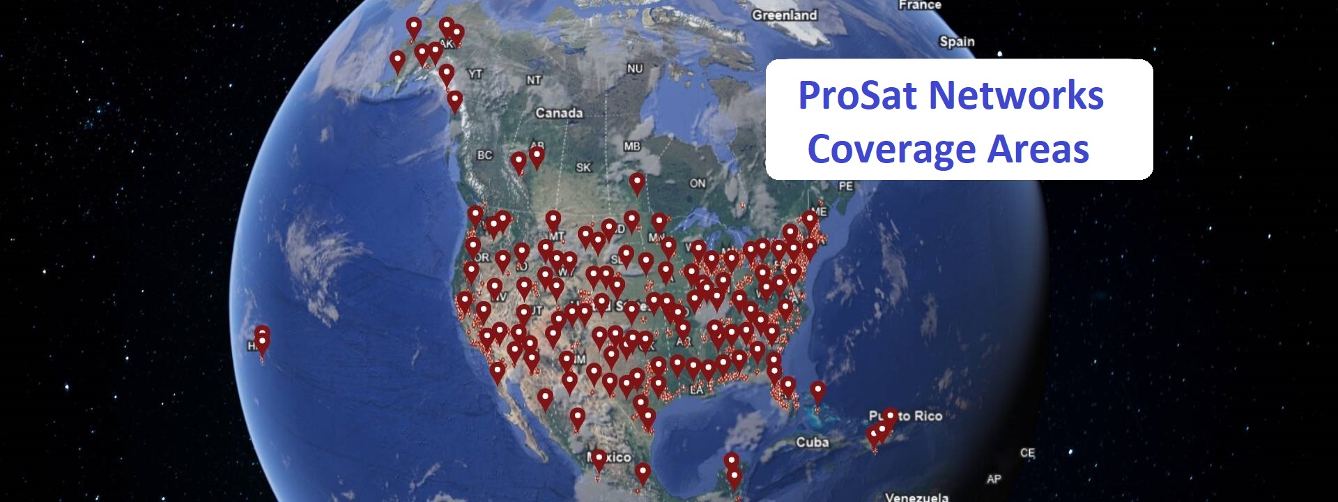 ProSat Networks Coverage Areas USA